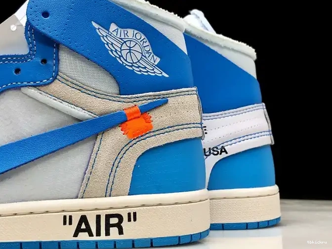 Cheap TBK 1 Off-White Jordan Blue UNC AQ0818-148 Powder Air 0413